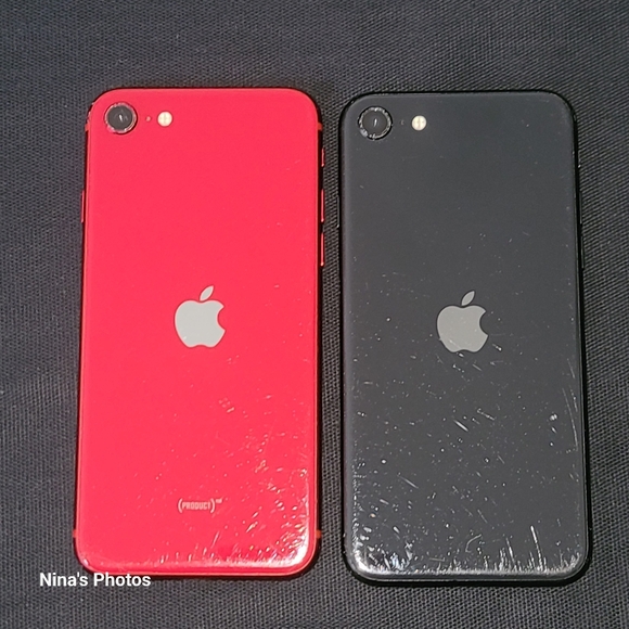 Apple iPhone SE 2nd Gen PRODUCT RED & Black Lot Of 2 For Parts Or